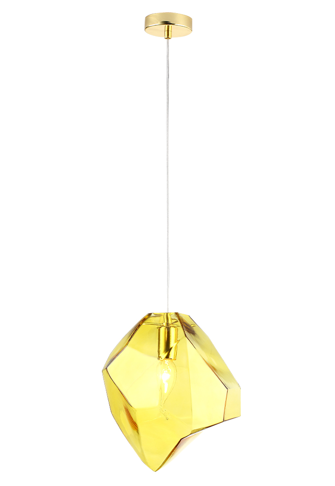 Подвесной светильник Crystal Lux NUESTRO SP1 GOLD/AMBER в Санкт-Петербурге