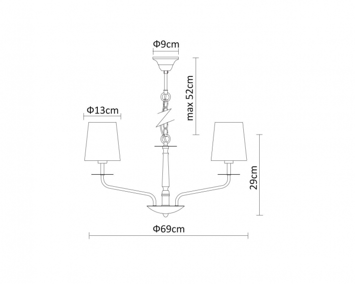 Подвесная люстра Arte Lamp A1048LM-8CC в Санкт-Петербурге