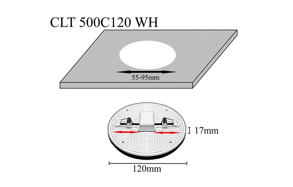 Встраиваемый светильник Crystal  Lux CLT 500C120 WH 3000K в #REGION_NAME_DECLINE_PP#