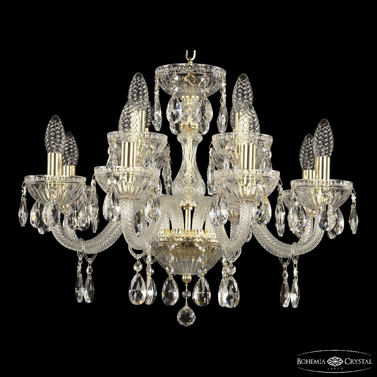 Подвесная люстра Bohemia Ivele Crystal 5417/8+4/195 G Clear/M-1G в Санкт-Петербурге