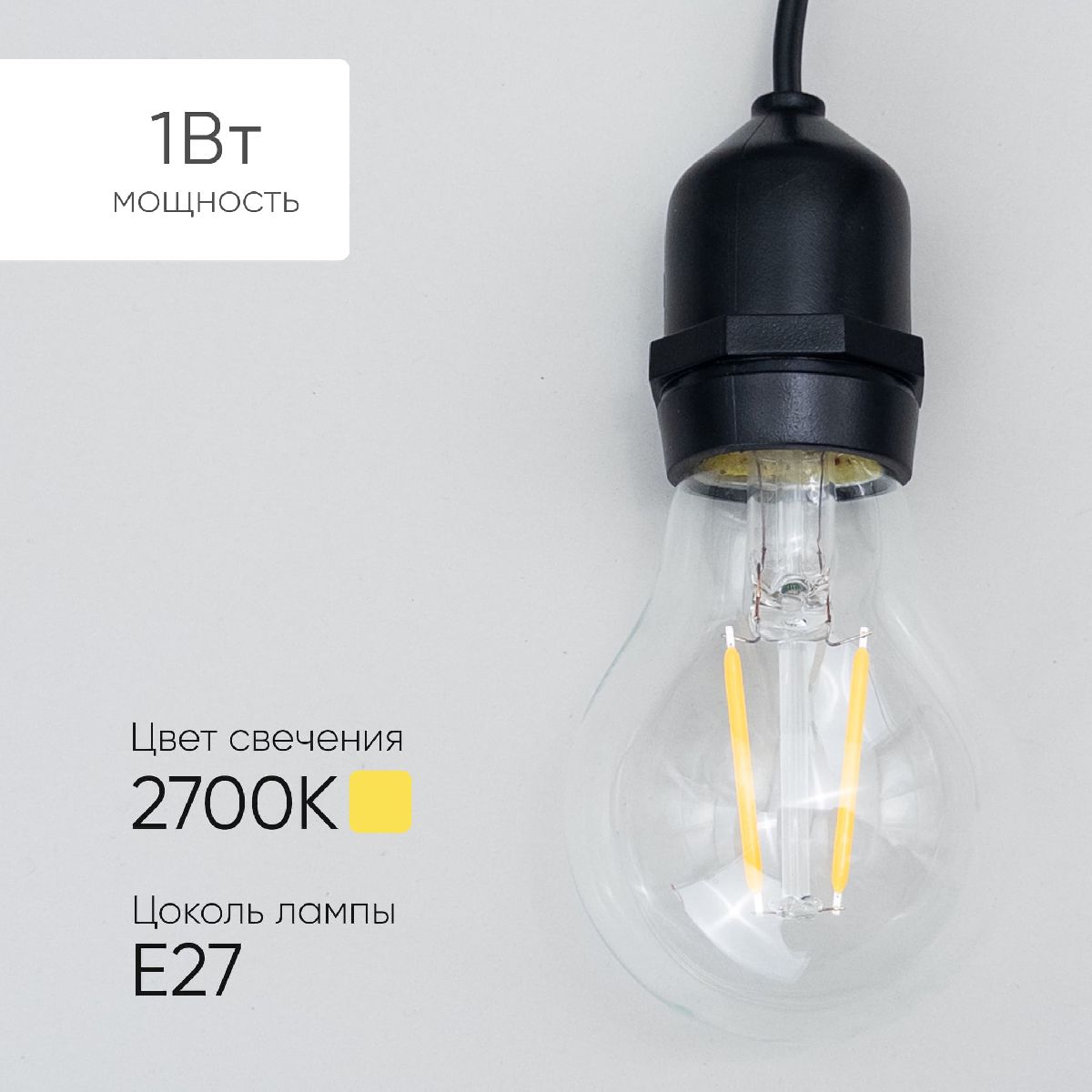 Лампа филаментная Laitcom (LTC) Professional Е27 1W 2700K FLB27-1W-2WW в Санкт-Петербурге