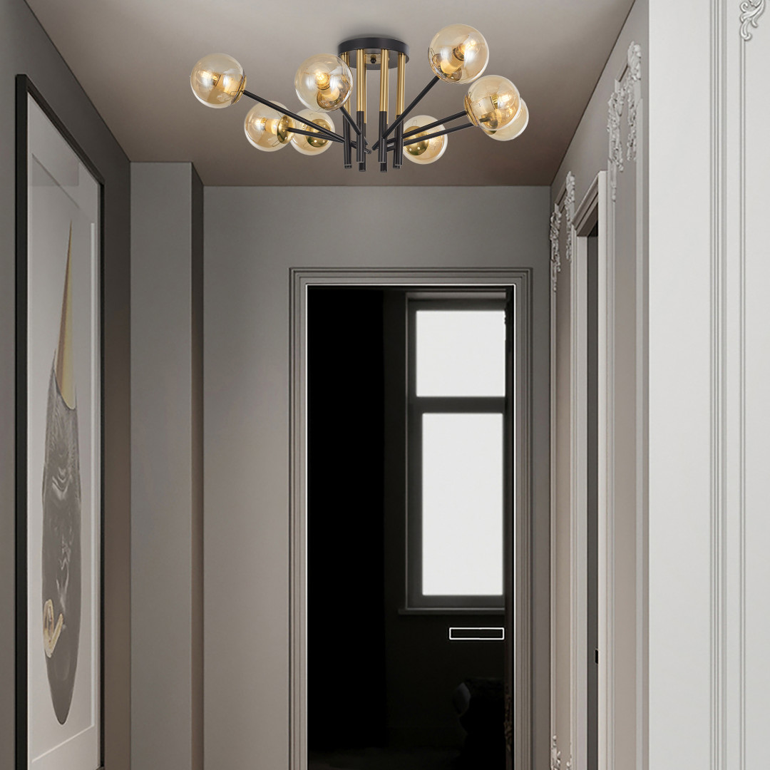 Потолочная люстра Arte Milano Neapolis 273708/8 BK/GD в #REGION_NAME_DECLINE_PP#