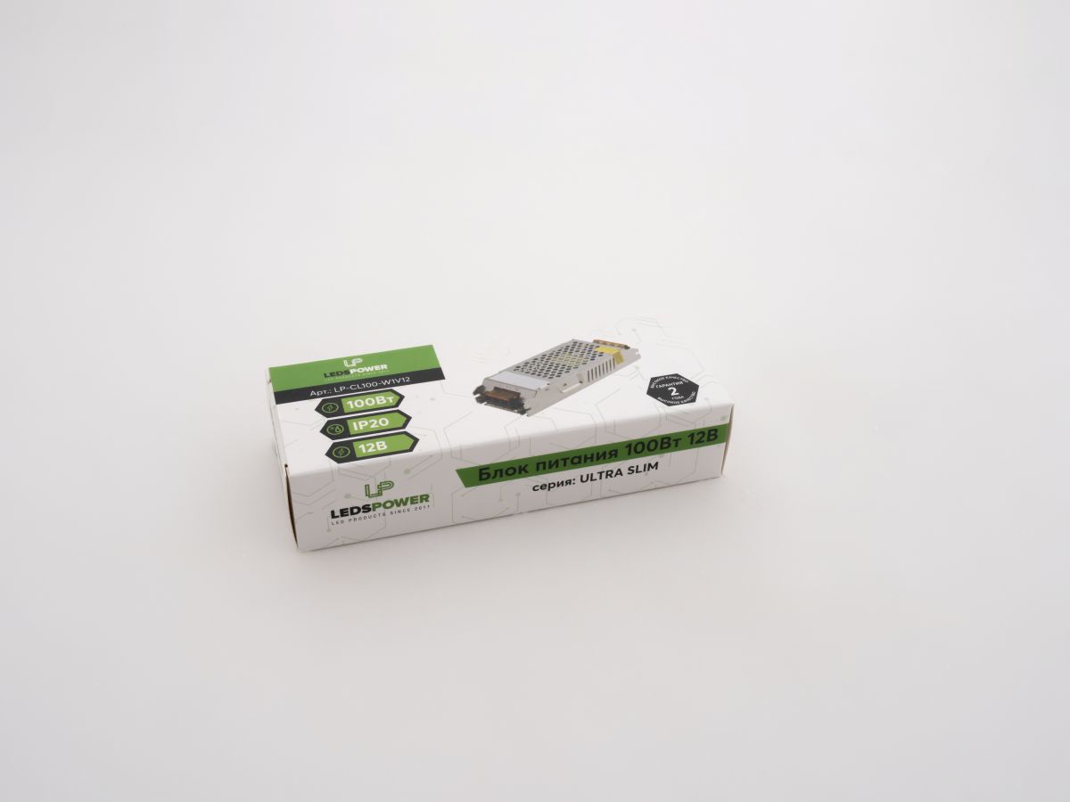 Блок питания LEDS POWER 100Вт 12В ULTRA SLIM 000831 в Санкт-Петербурге