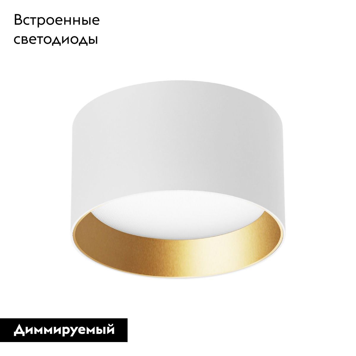 Накладной светильник Arlight SP-BISCOTTO-R120-12W Warm3300-MIX (WH-GD, 80 deg, 230V) 054914 в Санкт-Петербурге