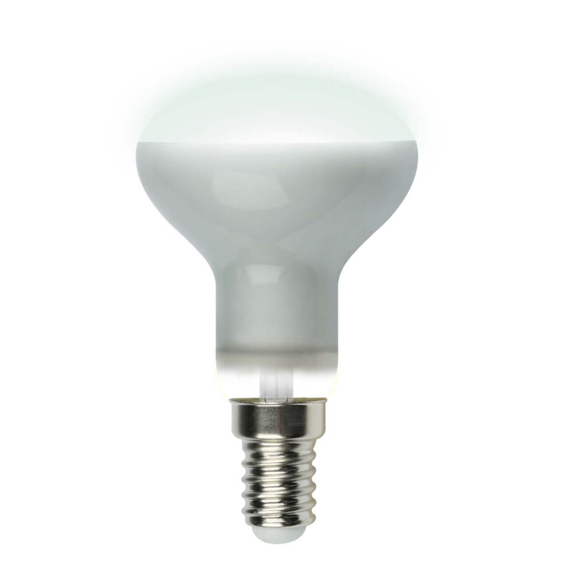 Лампа светодиодная рефлекторная (UL-00001492) Uniel E14 6W 4000K матовая LED-R50-6W/NW/E14/FR PLS02WH в #REGION_NAME_DECLINE_PP#