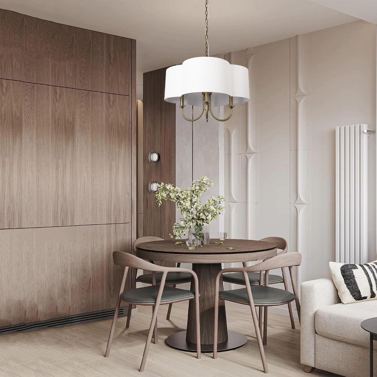 Подвесная люстра с абажуром из ткани Loft IT Silence 10303P Copper black в Санкт-Петербурге