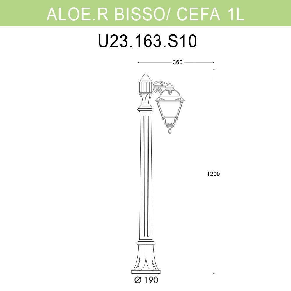 Уличный светильник Fumagalli Aloe.R Bisso/Cefa 1L U23.163.S10.BXF1R в Санкт-Петербурге