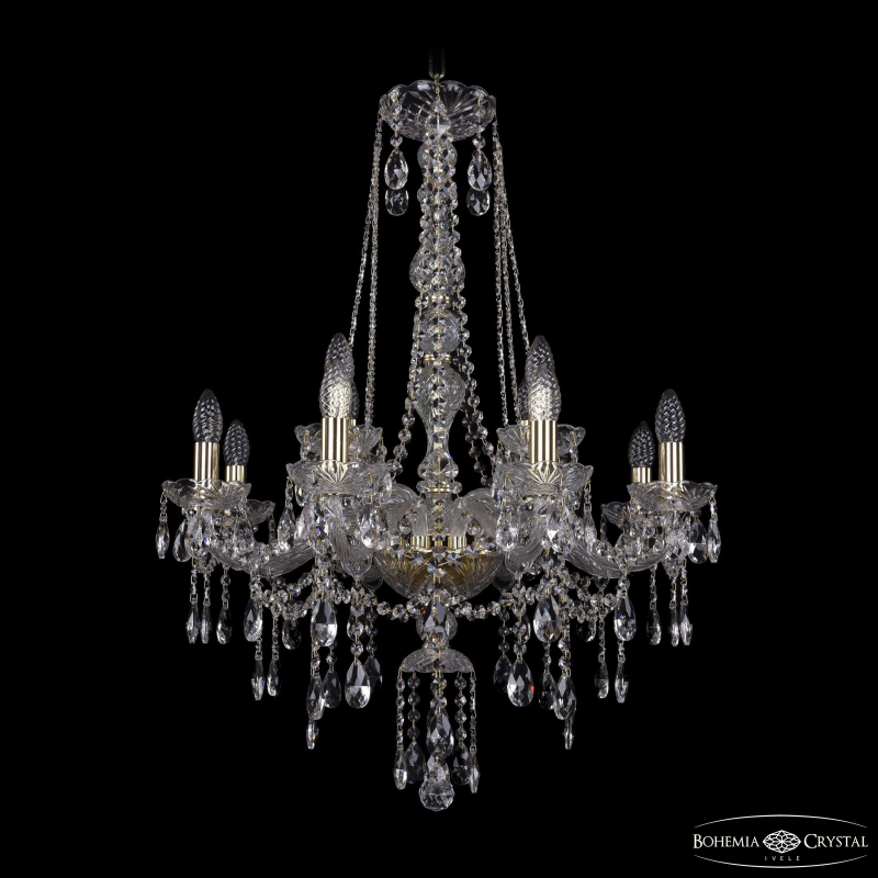 Подвесная люстра Bohemia Ivele Crystal 1415/8+4/220/h-86 G в Санкт-Петербурге