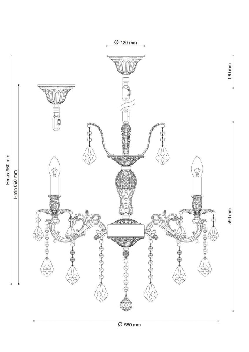 Подвесная люстра Lucia Tucci Barletta 122.6 Antique в Санкт-Петербурге
