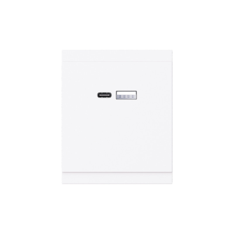 Розетка SETE USB-A+Type-C 3А с функцией быстрой зарядки жемчуг IP20/IP44 KRANZ KR-79-0729-1 в Санкт-Петербурге