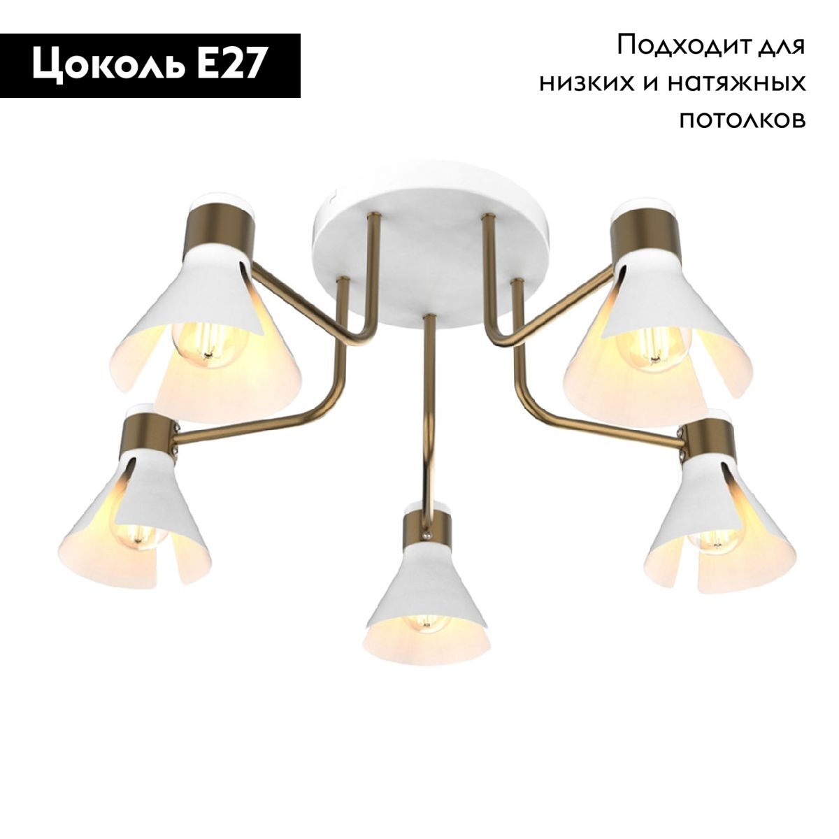 Потолочная люстра IMEX MD.8312-5-S-WH+AB в Санкт-Петербурге