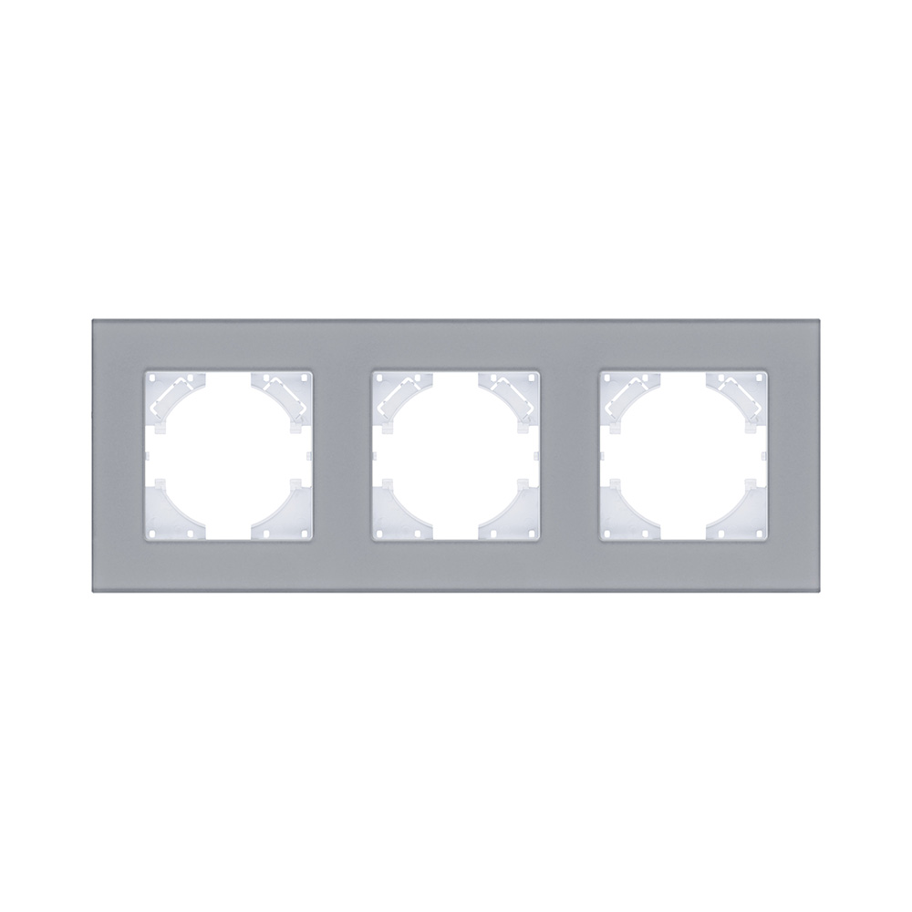 Рамка 3-постовая, стекло серый Kollinger Reflex MG RM3GY в #REGION_NAME_DECLINE_PP#