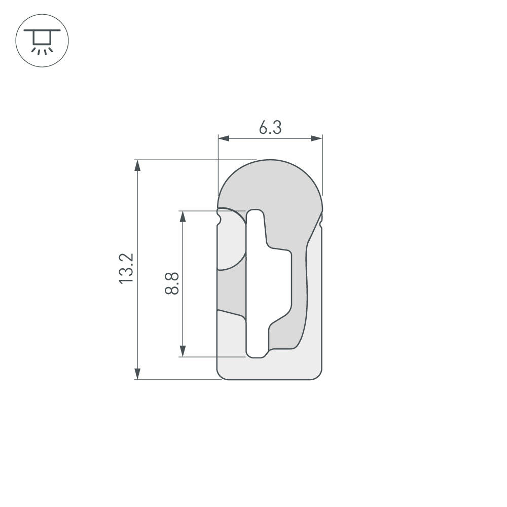 Силиконовый профиль Arlight WPH-FLEX-0613-SIDE-S8-20m WHITE 041087 в Санкт-Петербурге