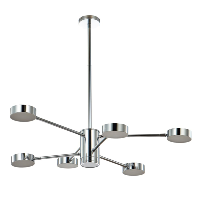 Люстра на штанге Crystal Lux Goracio SP6+1 D800 Chrome в Санкт-Петербурге
