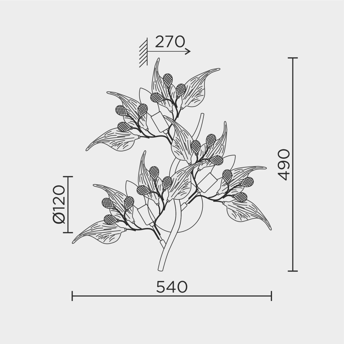 Настенный светильник Modelux premium ML.6808.450P CR в #REGION_NAME_DECLINE_PP#