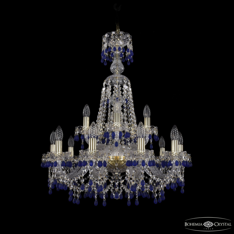 Подвесная люстра Bohemia Ivele Crystal 1410/10+5/240/XL-80 G V3001 в Санкт-Петербурге