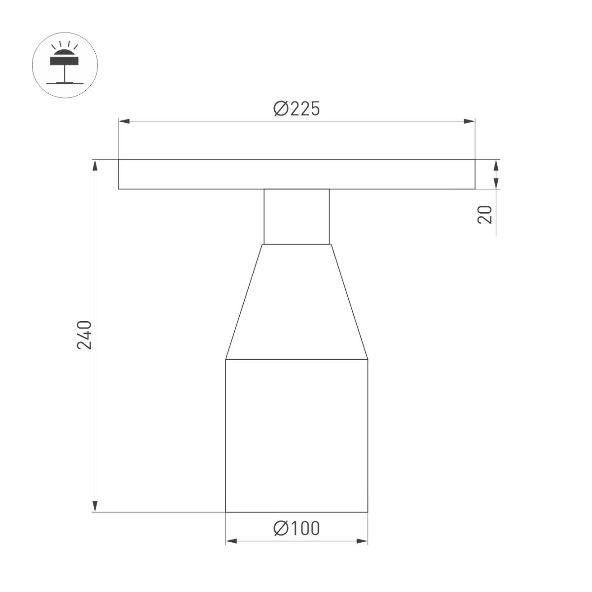 Настольная лампа Arlight SP-CROOD-TAB-R22.5x24-7W Warm3200-MIX (SG-GN, 140 deg, 230V) (IP20, Мрамор) 061769 в #REGION_NAME_DECLINE_PP#