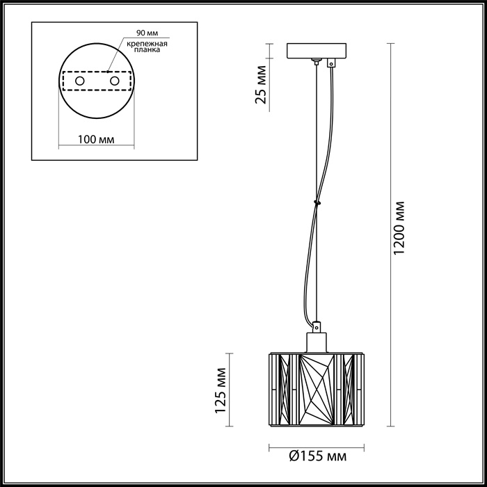 Подвесной светильник Odeon Light Brittani 4119/1 в Санкт-Петербурге