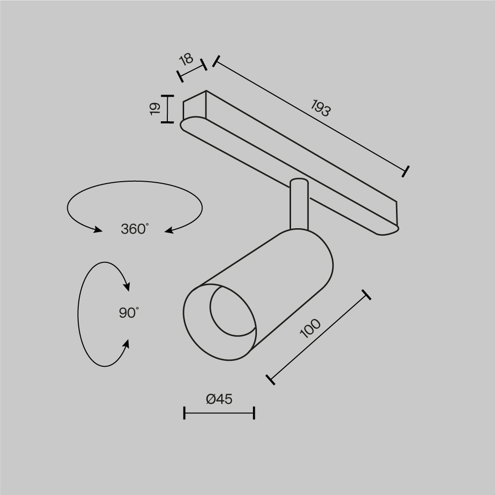 Трековый магнитный светильник Maytoni Technical Magnetic track system Exility Focus LED TR032-2-5W4K-M-BW в Санкт-Петербурге