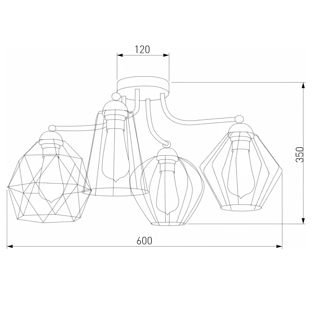 Потолочная люстра TK Lighting Galaxy 1645 Galaxy 4 в Санкт-Петербурге