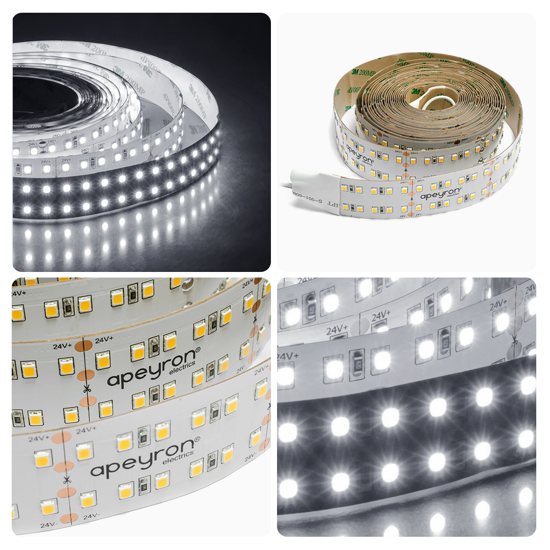 Светодиодная лента Apeyron 24В ПРО 42Вт/м smd2835 240д/м IP20 4200Лм/м 5м 4000К 00-316 в Санкт-Петербурге