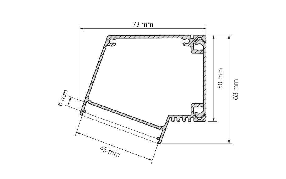 Профиль Arlight BOX73-A30-2000 ANOD 017352 в Санкт-Петербурге