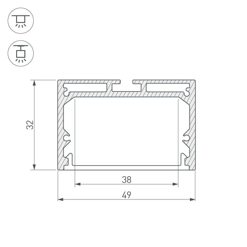 Профиль Arlight SL-LINE-4932-2000 ANOD 019308 в Санкт-Петербурге