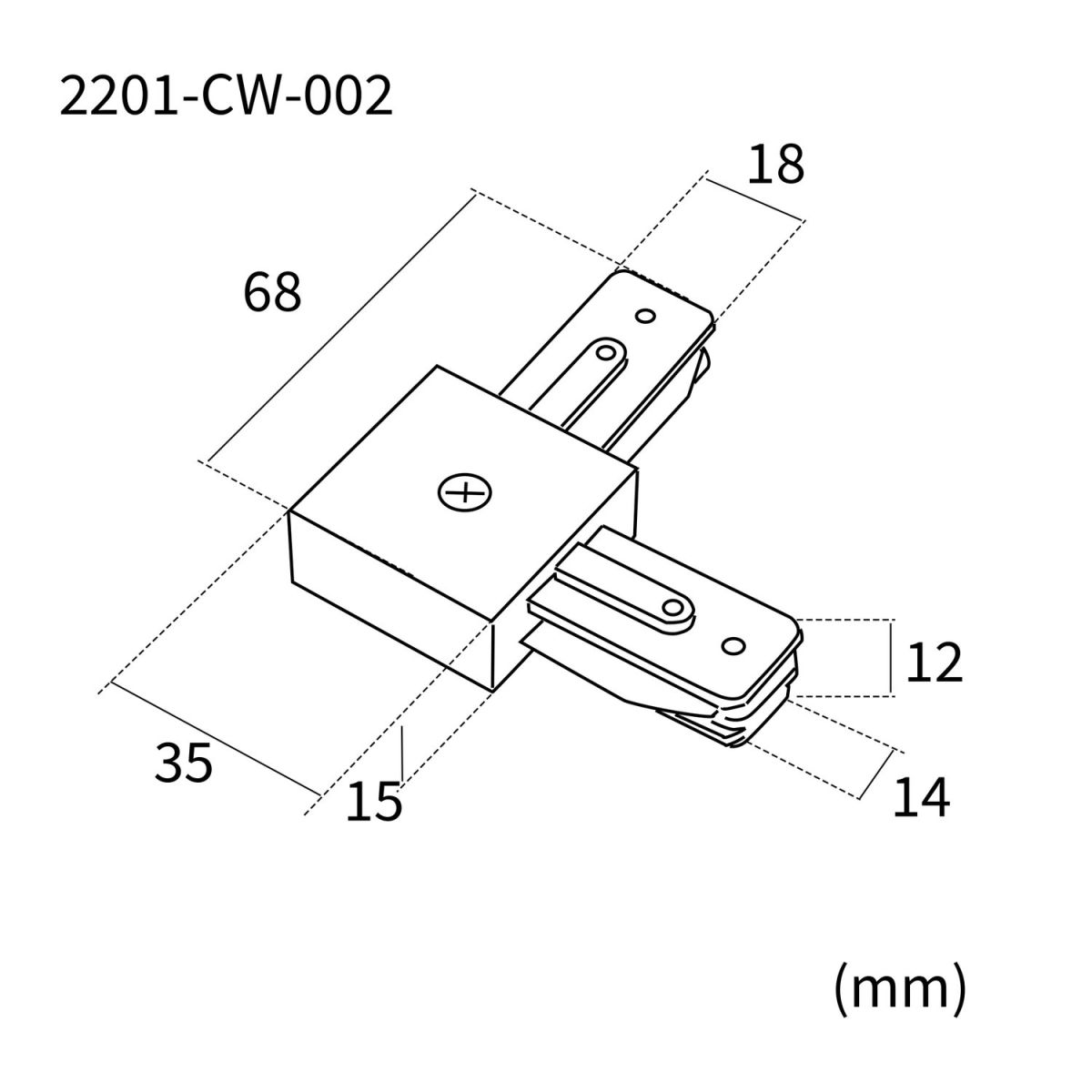 Коннектор для однофазного шинопровода Favourite Practica 2201-CW-002 в Санкт-Петербурге