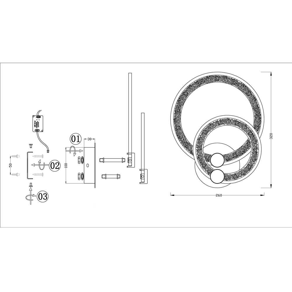 Бра Seven Fires Ланчано SF7023/2W-SGD в Санкт-Петербурге