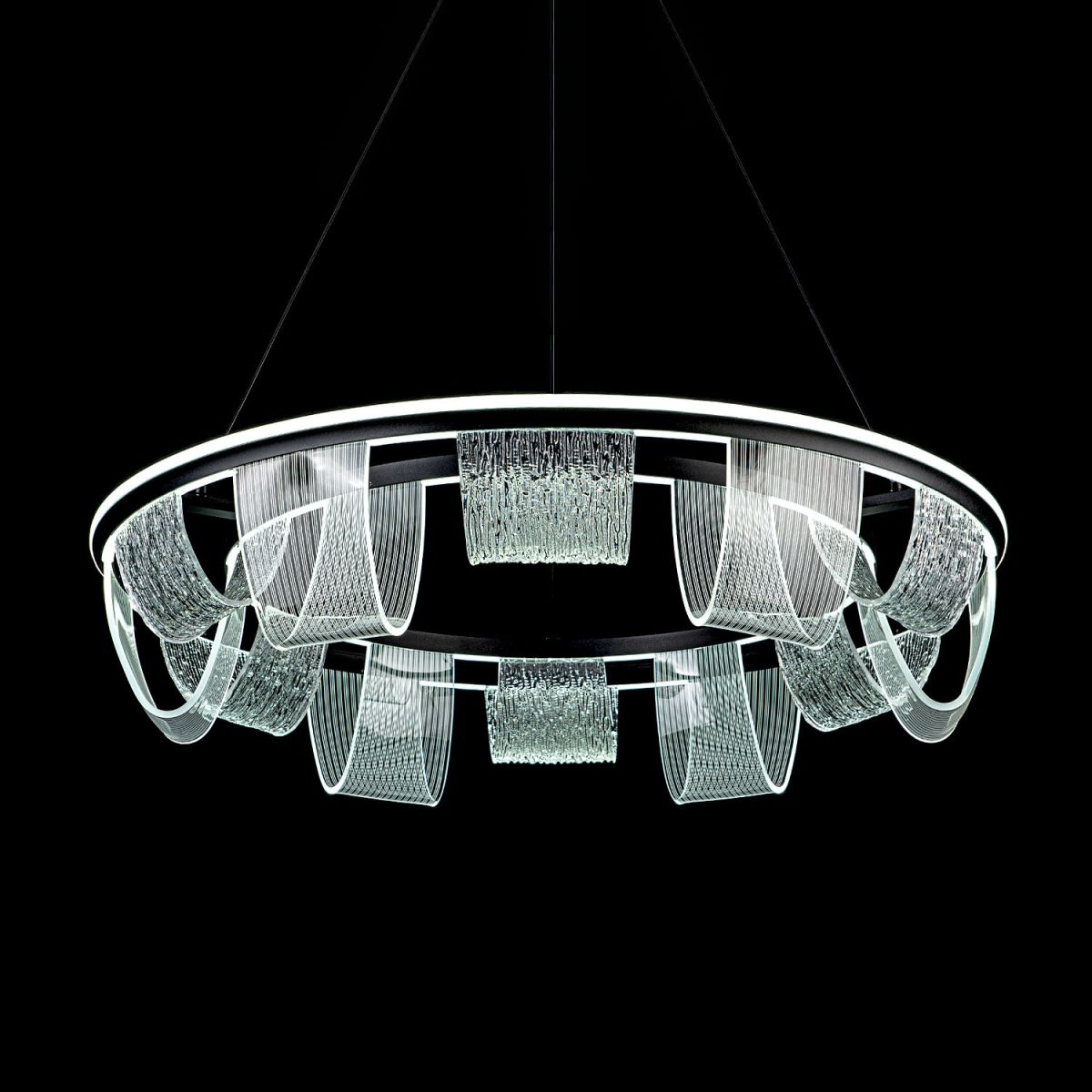 Подвесная люстра LED4U L7706-800 BK в Санкт-Петербурге