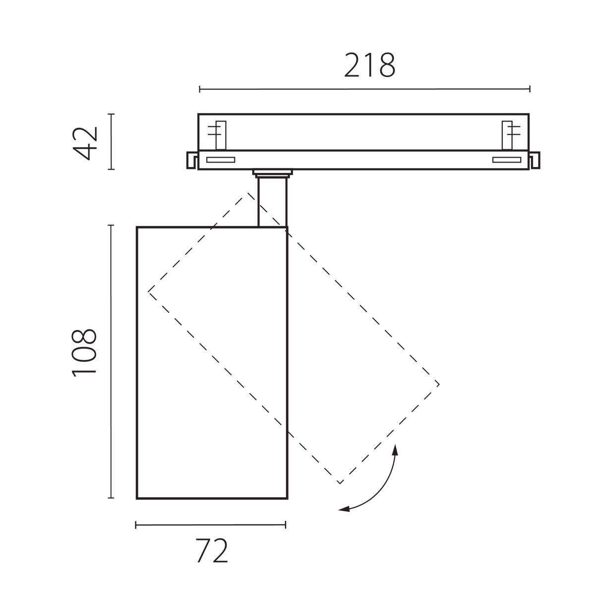 Трековый трехфазный светильник Quattro LED с управлением DALI Lightstar Alta Base A5246DALI в Санкт-Петербурге