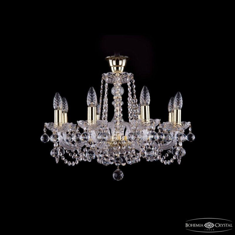 Подвесная люстра Bohemia Ivele Crystal 1402/8/195 G Balls tube в Санкт-Петербурге