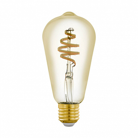 Лампа светодиодная филаментная диммируемая Eglo E27 5,5W 2200-6500K золотистая 12583 в Санкт-Петербурге
