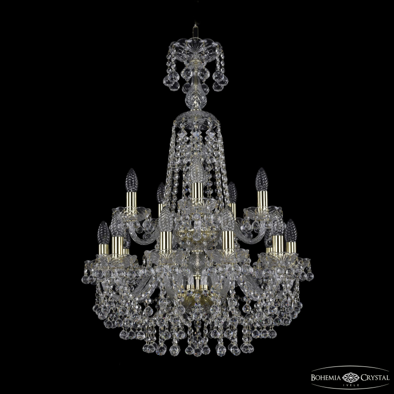 Подвесная люстра Bohemia Ivele Crystal 1409/10+5/195/XL-83/2d G в Санкт-Петербурге