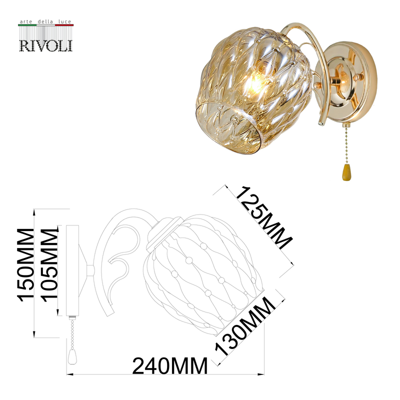 Бра Rivoli Alexia 9115-401 Б0054842 в Санкт-Петербурге