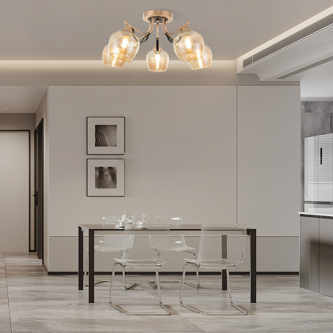 Потолочная люстра Arte Milano Amalfi 322306/5 FG+BK в Санкт-Петербурге