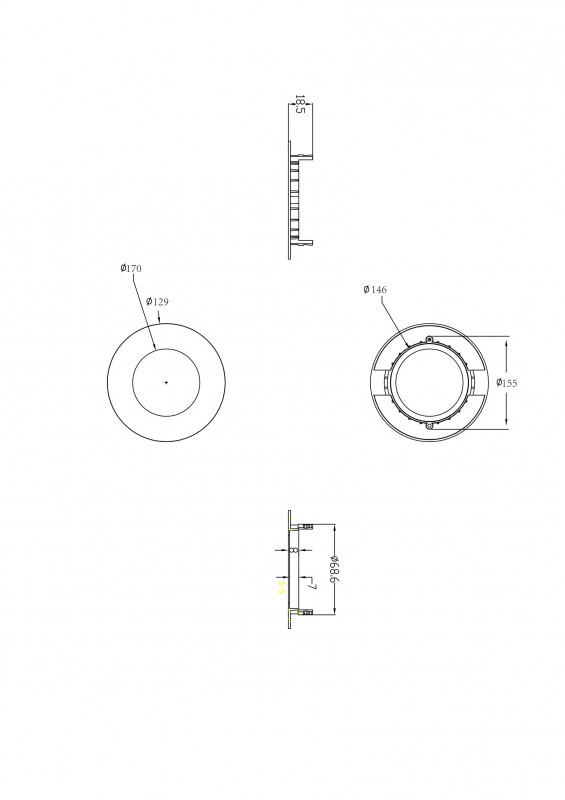 Встраиваемый светильник Donolux CITY DL18454/12W White R Dim в Санкт-Петербурге