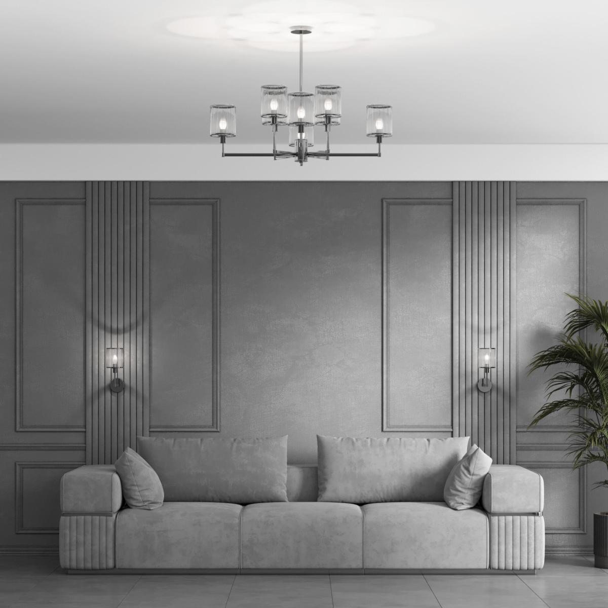 Люстра на штанге Eurosvet Inari 60144/6 хром Smart a061946 в Санкт-Петербурге