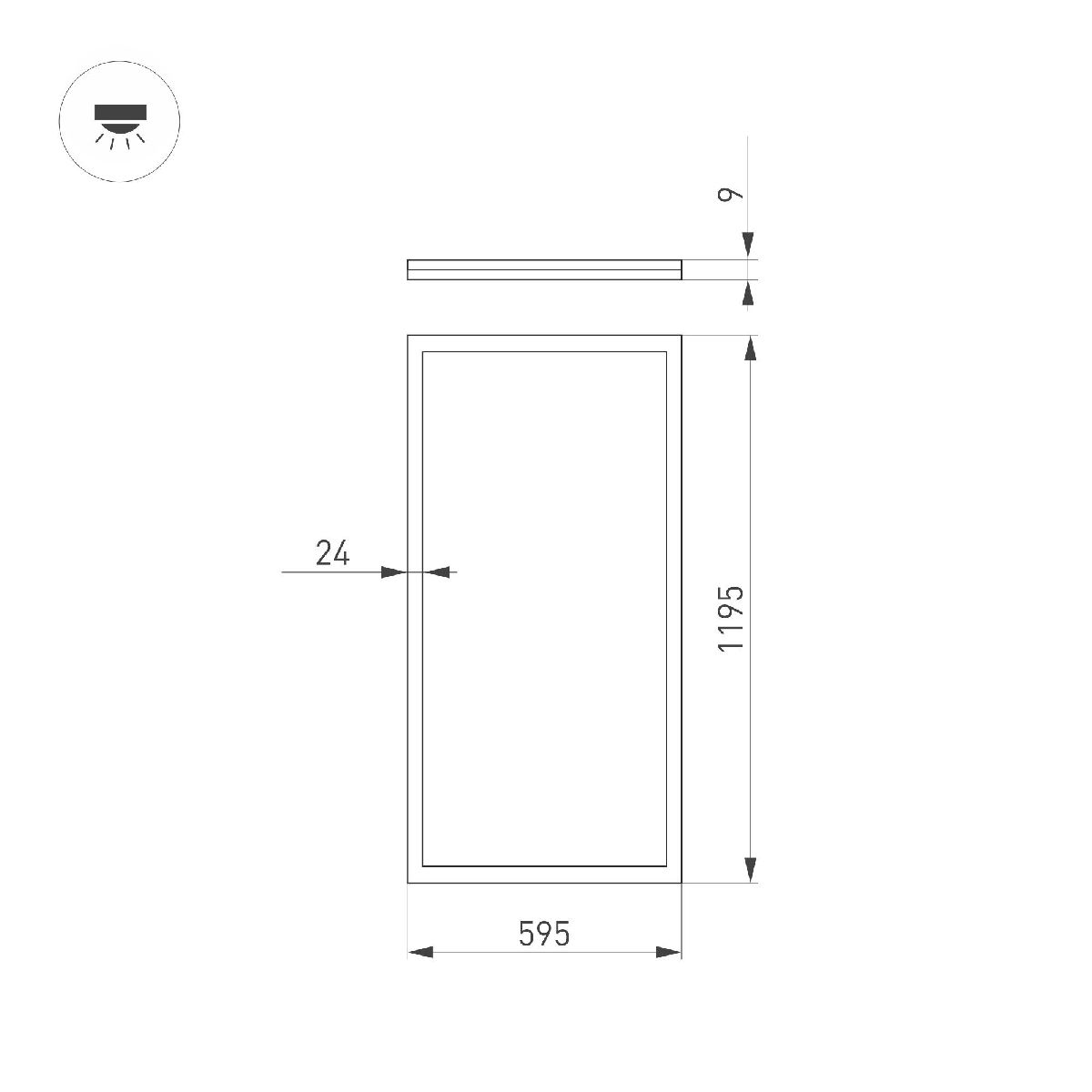 Потолочный светильник Arlight DL-INTENSO-S600x1200-60W White6000 (WH, 120 deg, CRI90, 230V) 043561 в Санкт-Петербурге