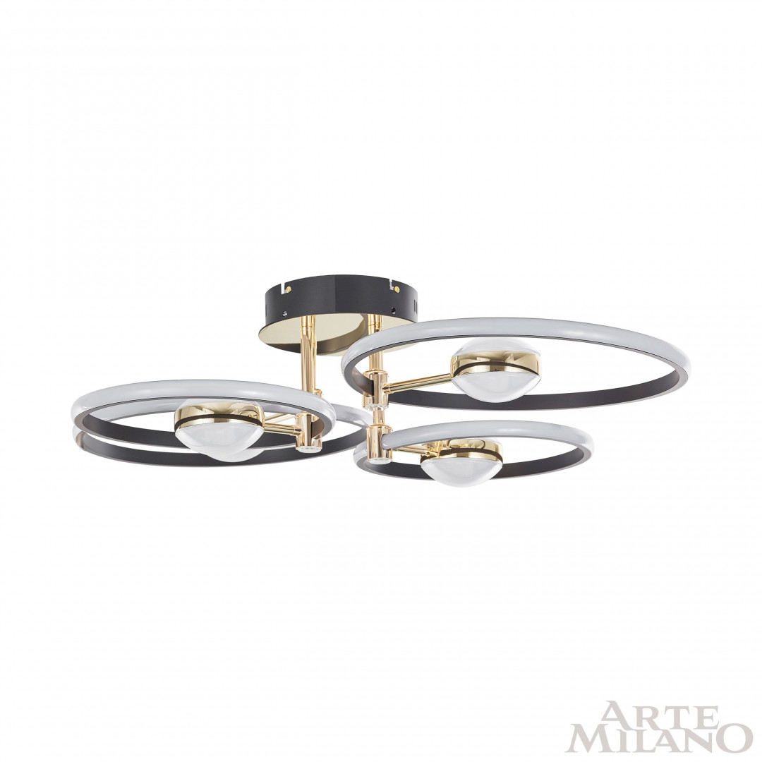 Потолочный светильник Arte Milano Ferrara 276140/4+4 BK/GD в Санкт-Петербурге