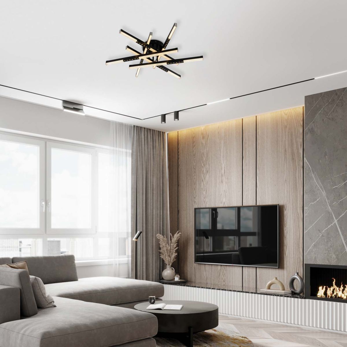 Потолочный светильник LED4U L5116-6 BK в #REGION_NAME_DECLINE_PP#