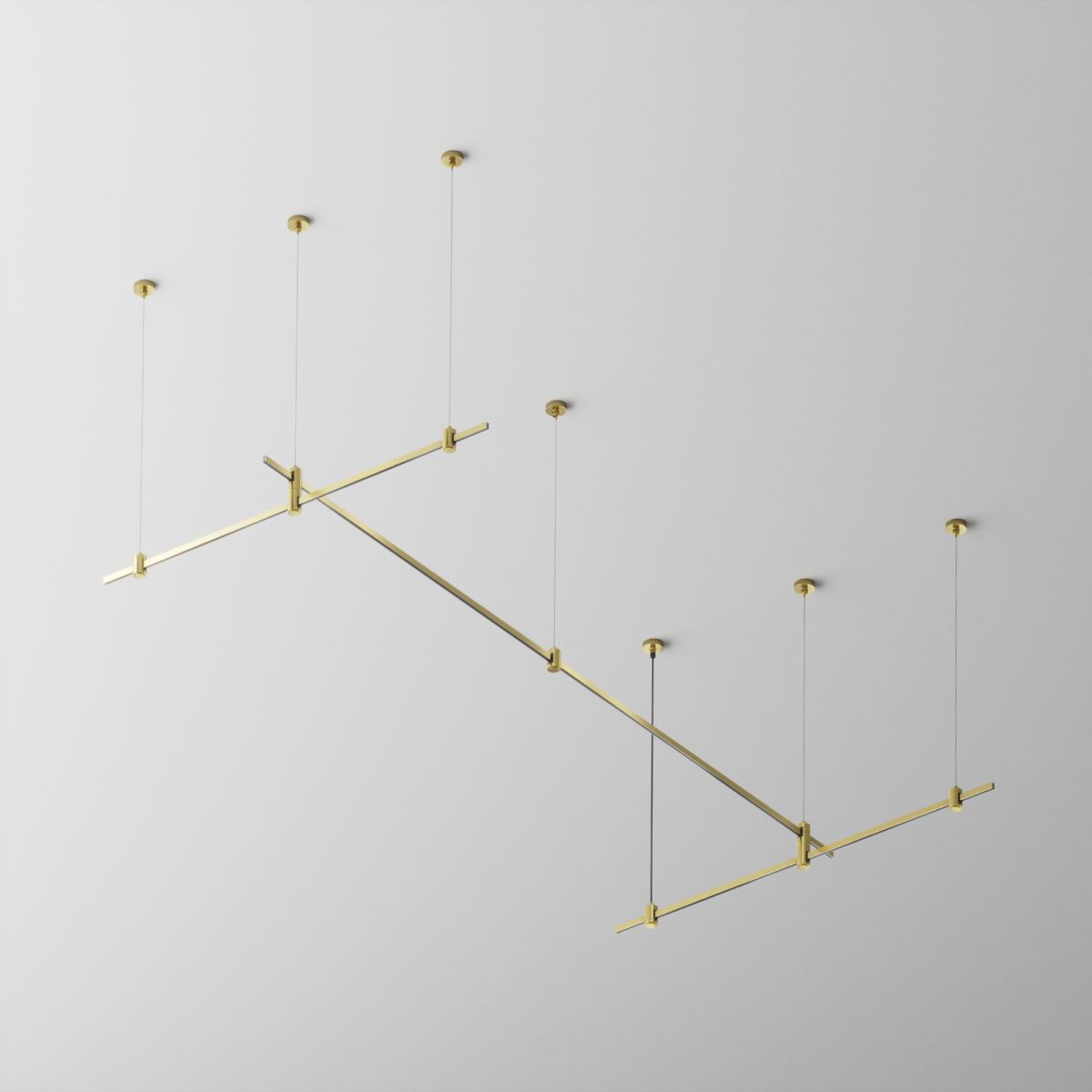 Основание двухуровневое на тросовых подвесах Hang для трековых светильников Maytoni Technical Flarity TFC-Flar-H07-BS в #REGION_NAME_DECLINE_PP#