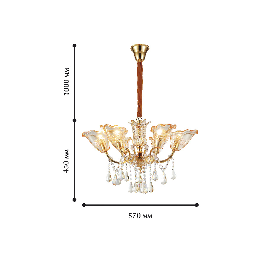 Подвесная люстра Favourite Lotos 1943-6P в Санкт-Петербурге