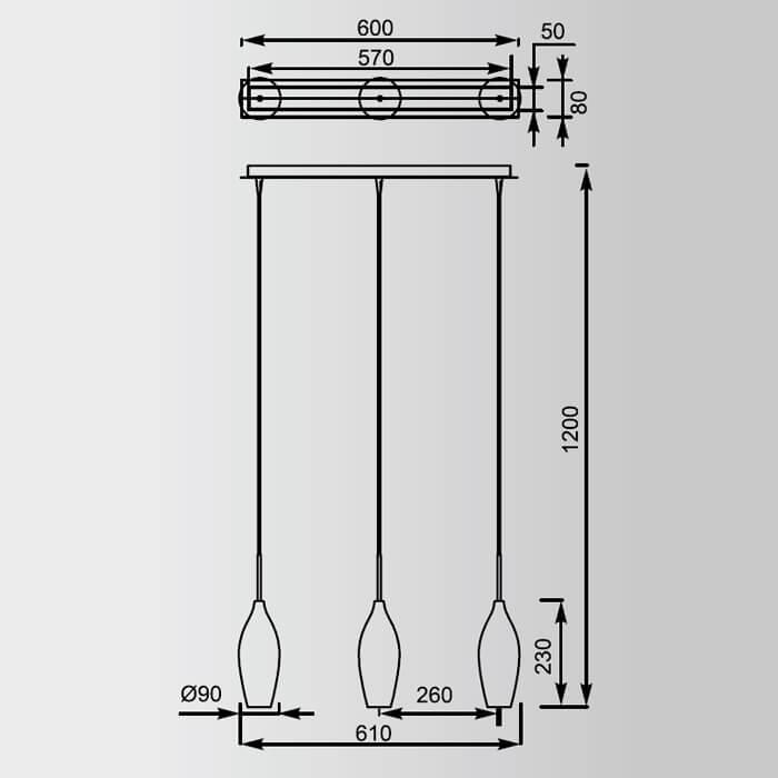 Подвесной светильник Zumaline Champagne MD2101B-3W в Санкт-Петербурге