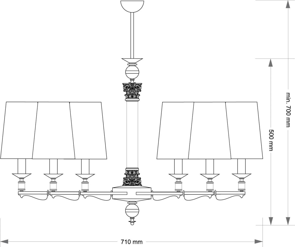 Подвесная люстра Kutek Merano Abazur MER-ZW-6 (N/A) в #REGION_NAME_DECLINE_PP#