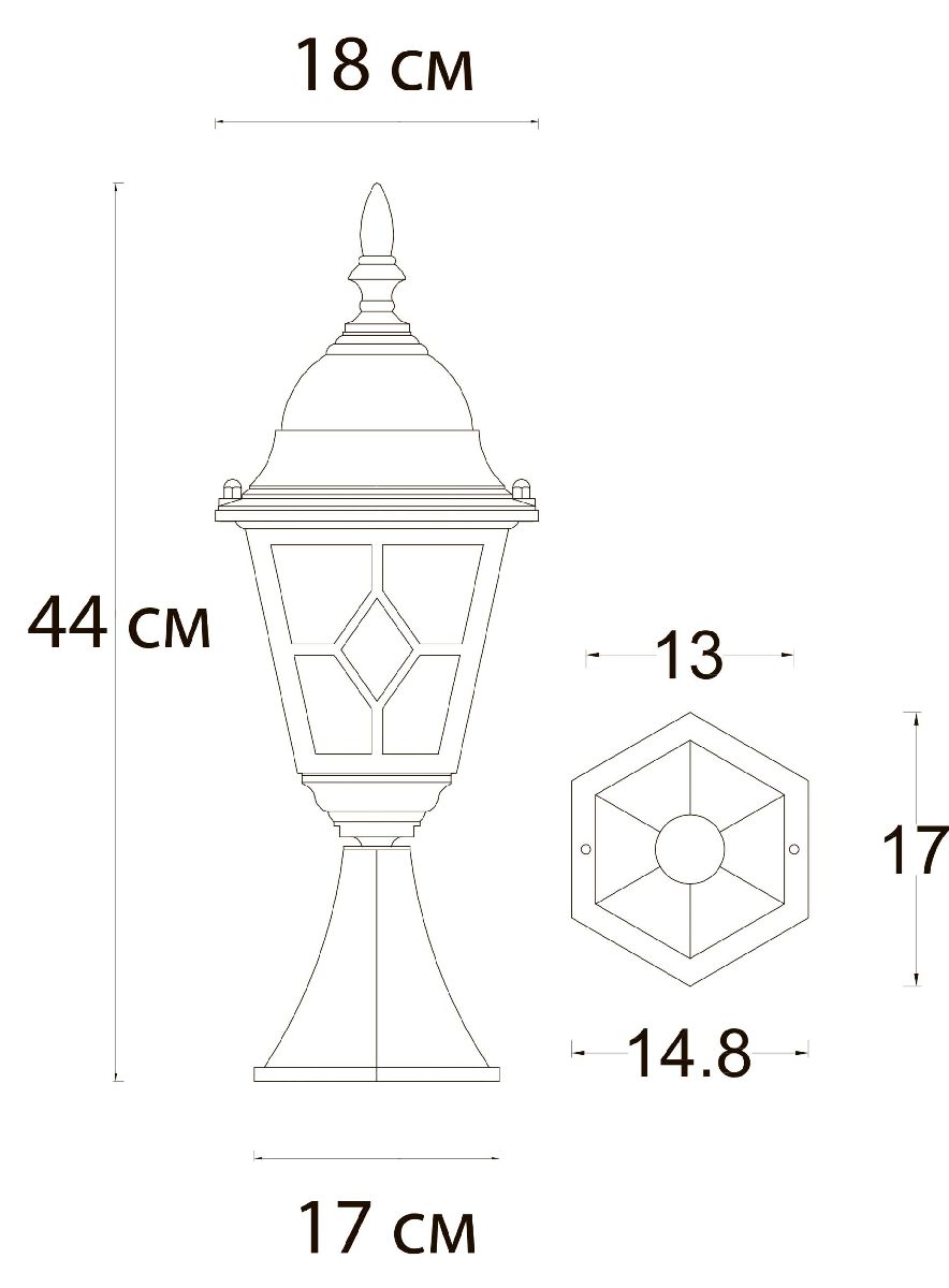 Ландшафтный светильник Arte Lamp Madrid A1541FN-1BN УЦ в Санкт-Петербурге