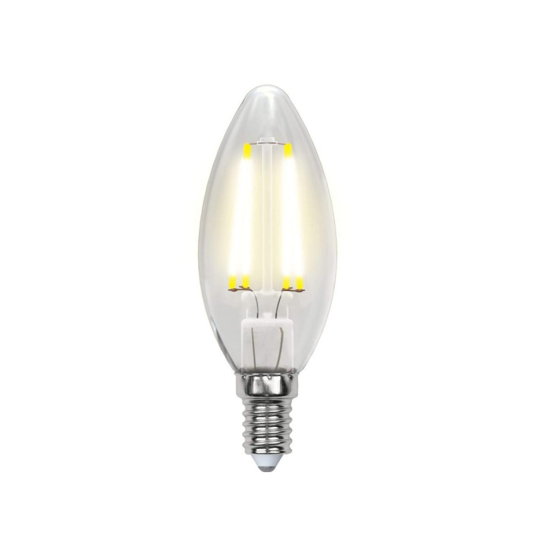 Лампа светодиодная филаментная (UL-00000199) Uniel E14 6W 3000K прозрачная LED-C35-6W/WW/E14/CL PLS02WH в #REGION_NAME_DECLINE_PP#