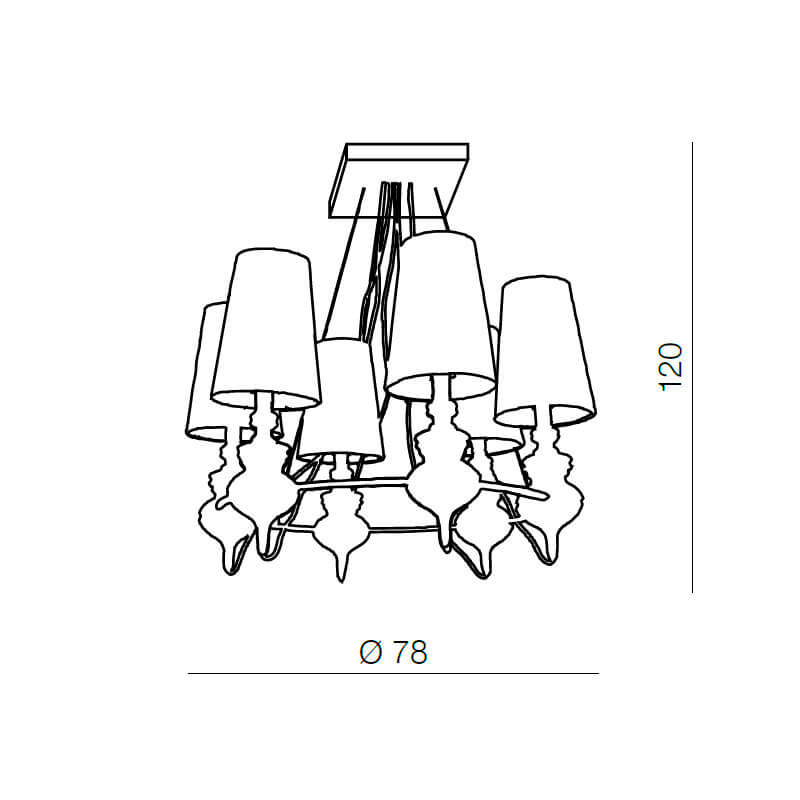 Подвесная люстра Azzardo Baroco 6 pendant AZ1379 в #REGION_NAME_DECLINE_PP#