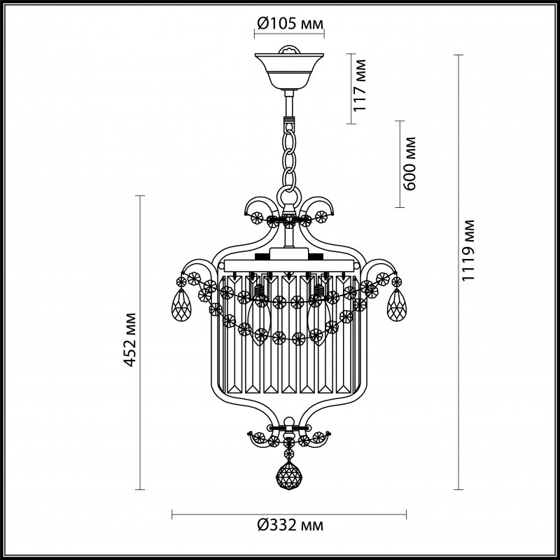 Подвесная люстра Odeon Light 4686/3 в Санкт-Петербурге