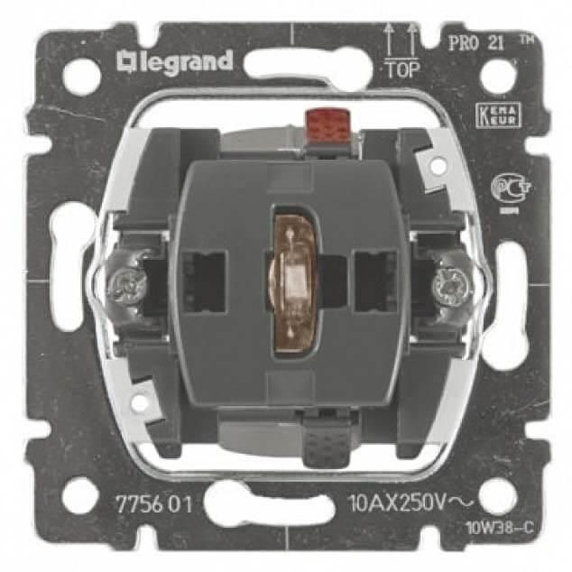 Выключатель одноклавишный Legrand Galea Life 10A 250V с нейтралью подсветкой 775601 в Санкт-Петербурге